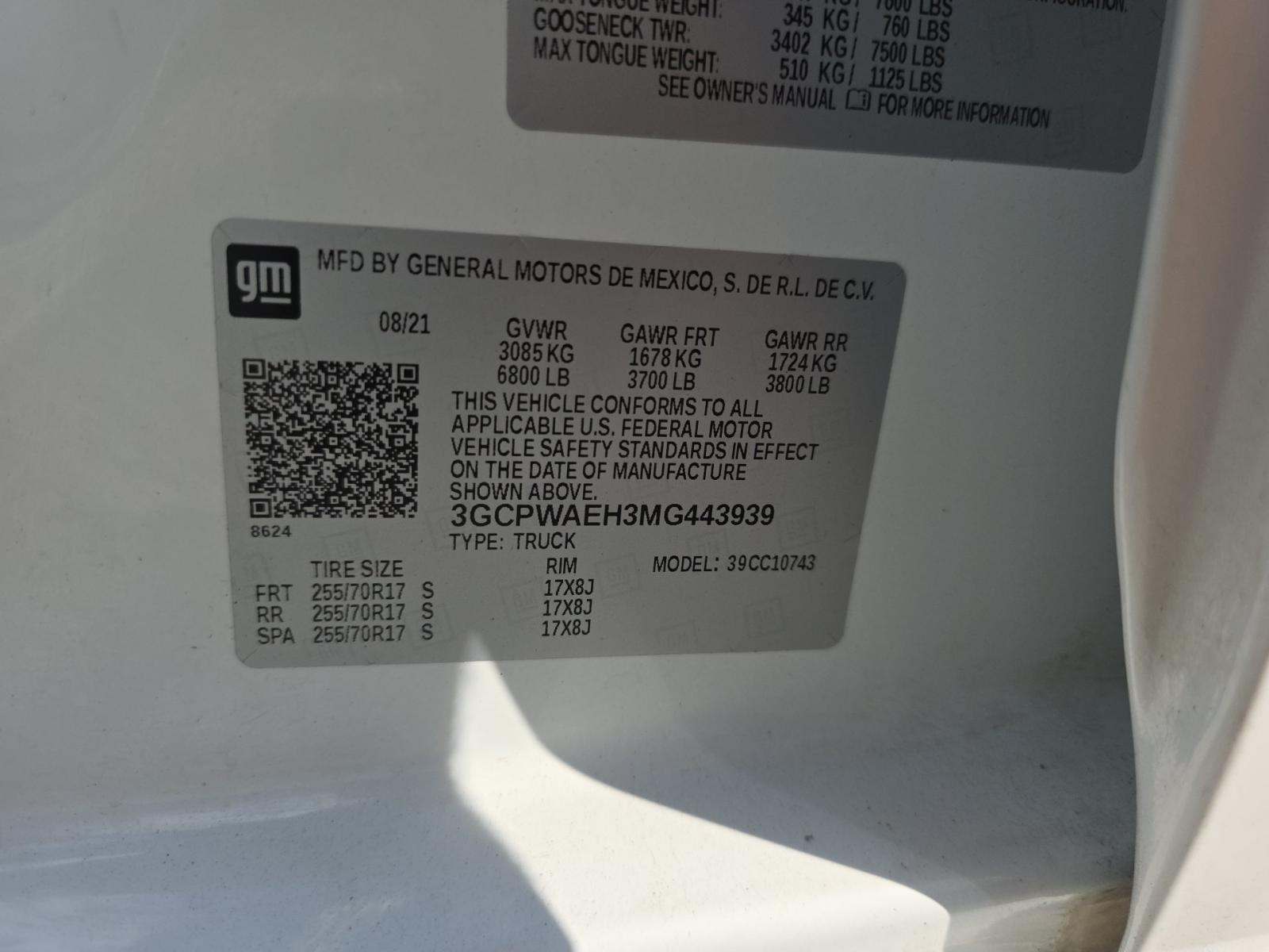 2021 Chevrolet Silverado 1500 Work Truck RWD