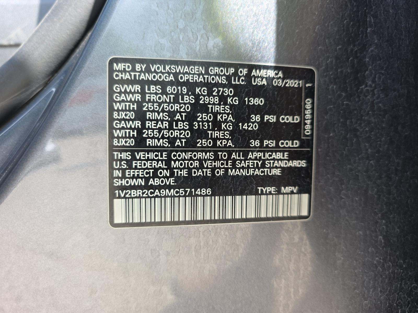 2021 Volkswagen Atlas 3.6L SEL AWD