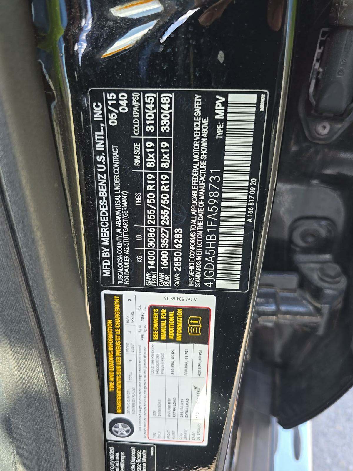 2015 Mercedes-Benz M-Class ML 350 AWD