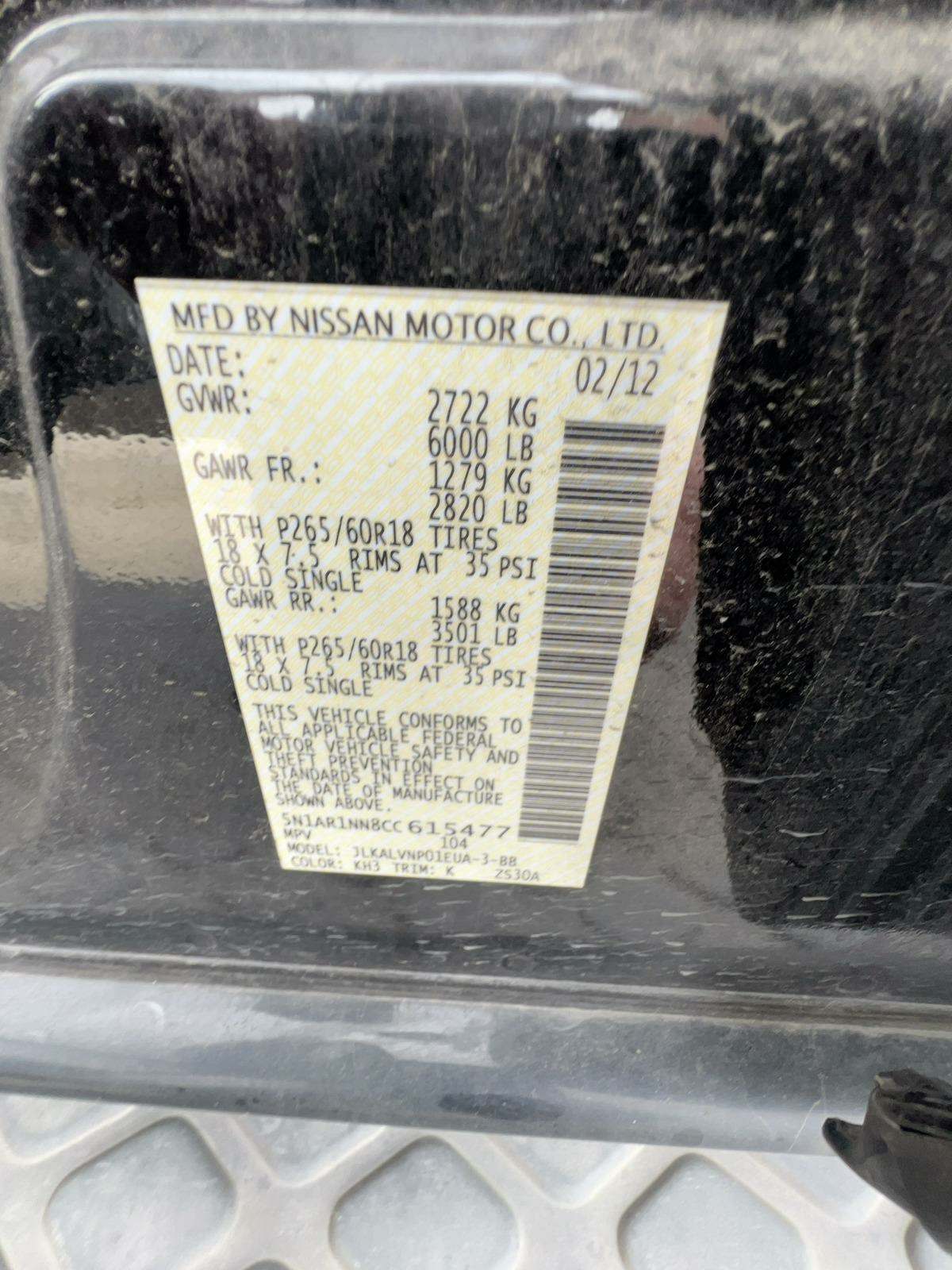 2012 Nissan Pathfinder LE RWD