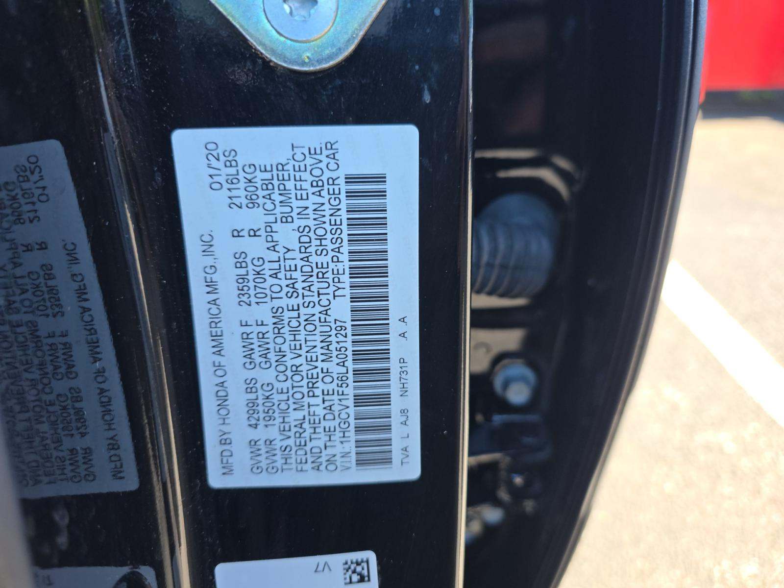 2020 Honda Accord EX-L FWD