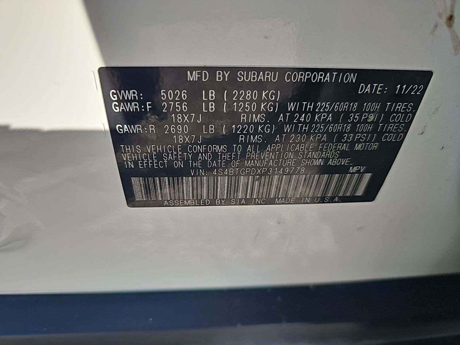 2023 Subaru Outback Touring XT AWD