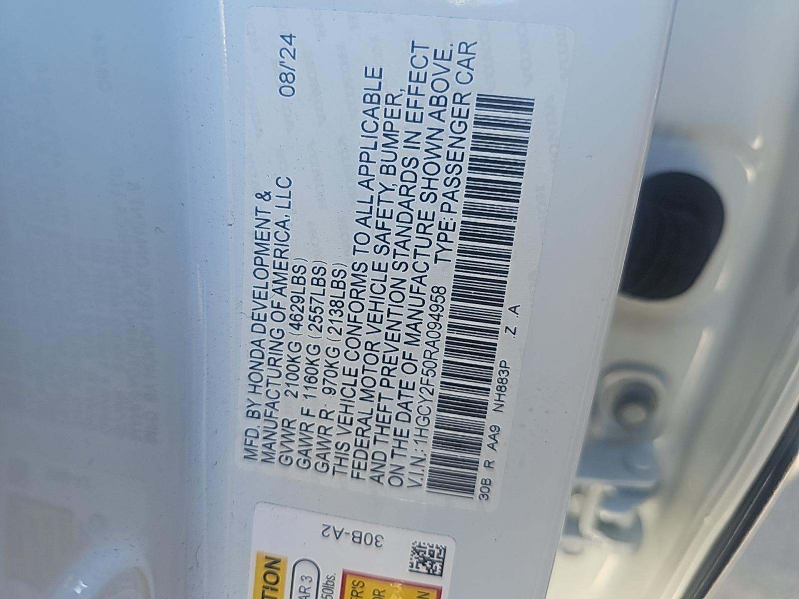 2024 Honda Accord Hybrid Sport FWD