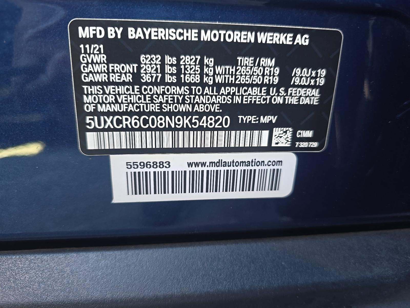 2022 BMW X5 xDrive40i AWD