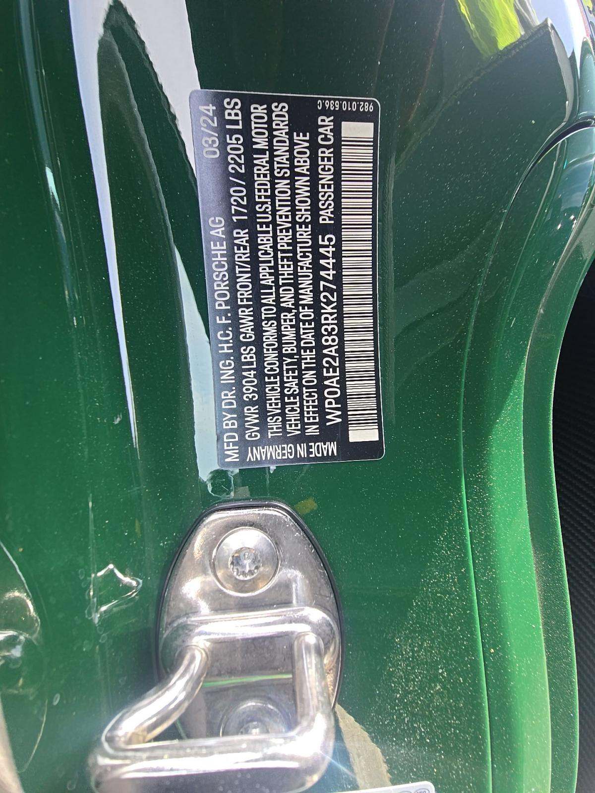 2024 Porsche 718 Cayman GT4 RS RWD