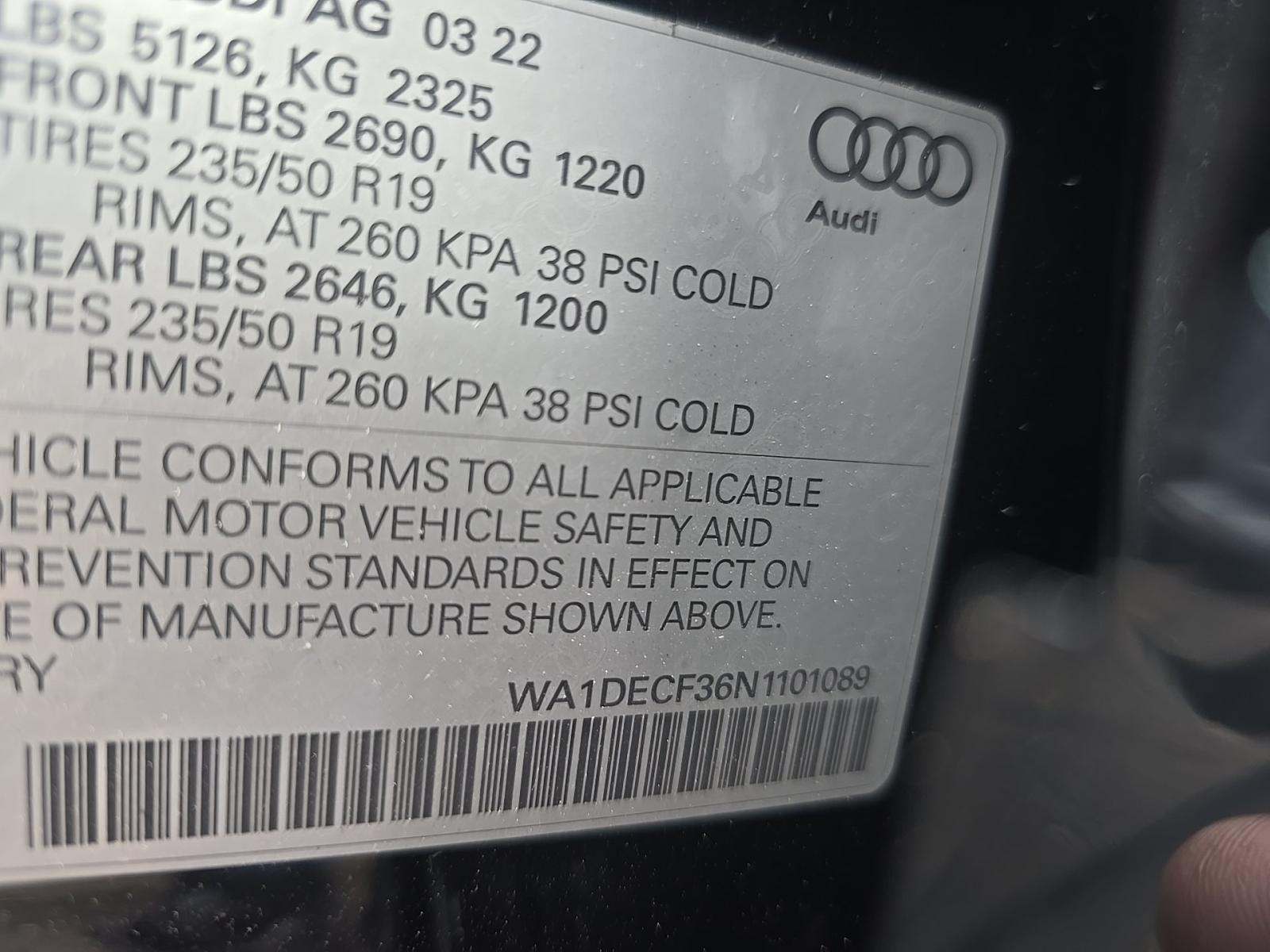 2022 Audi Q3 2.0T S line Premium AWD