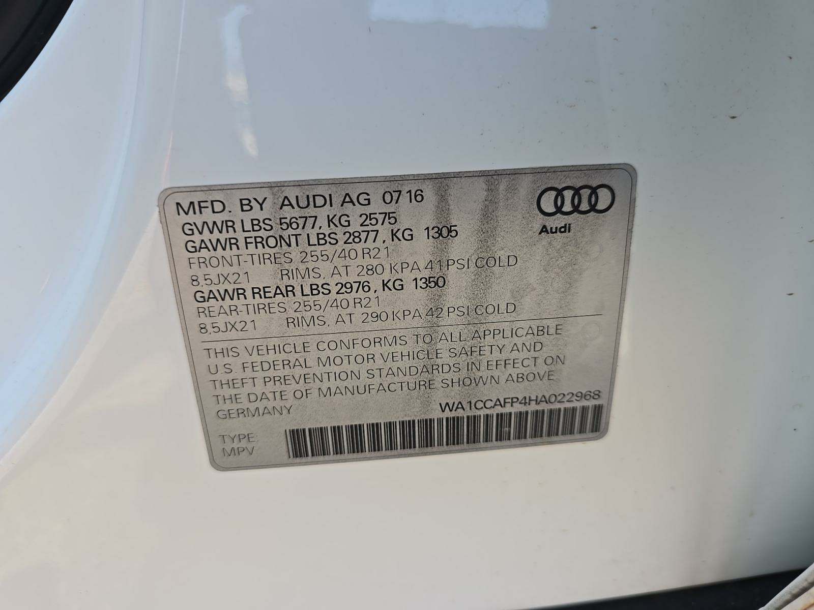 2017 Audi SQ5 Premium Plus AWD