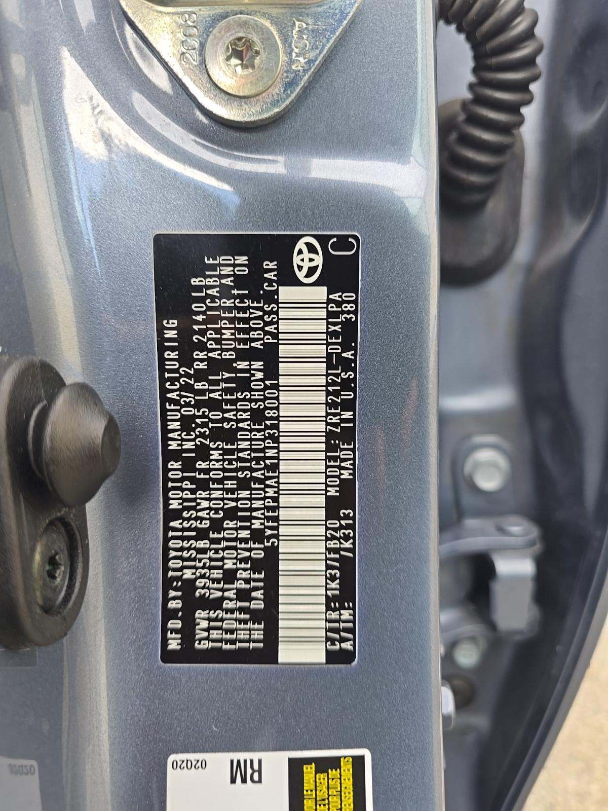 2022 Toyota Corolla LE FWD