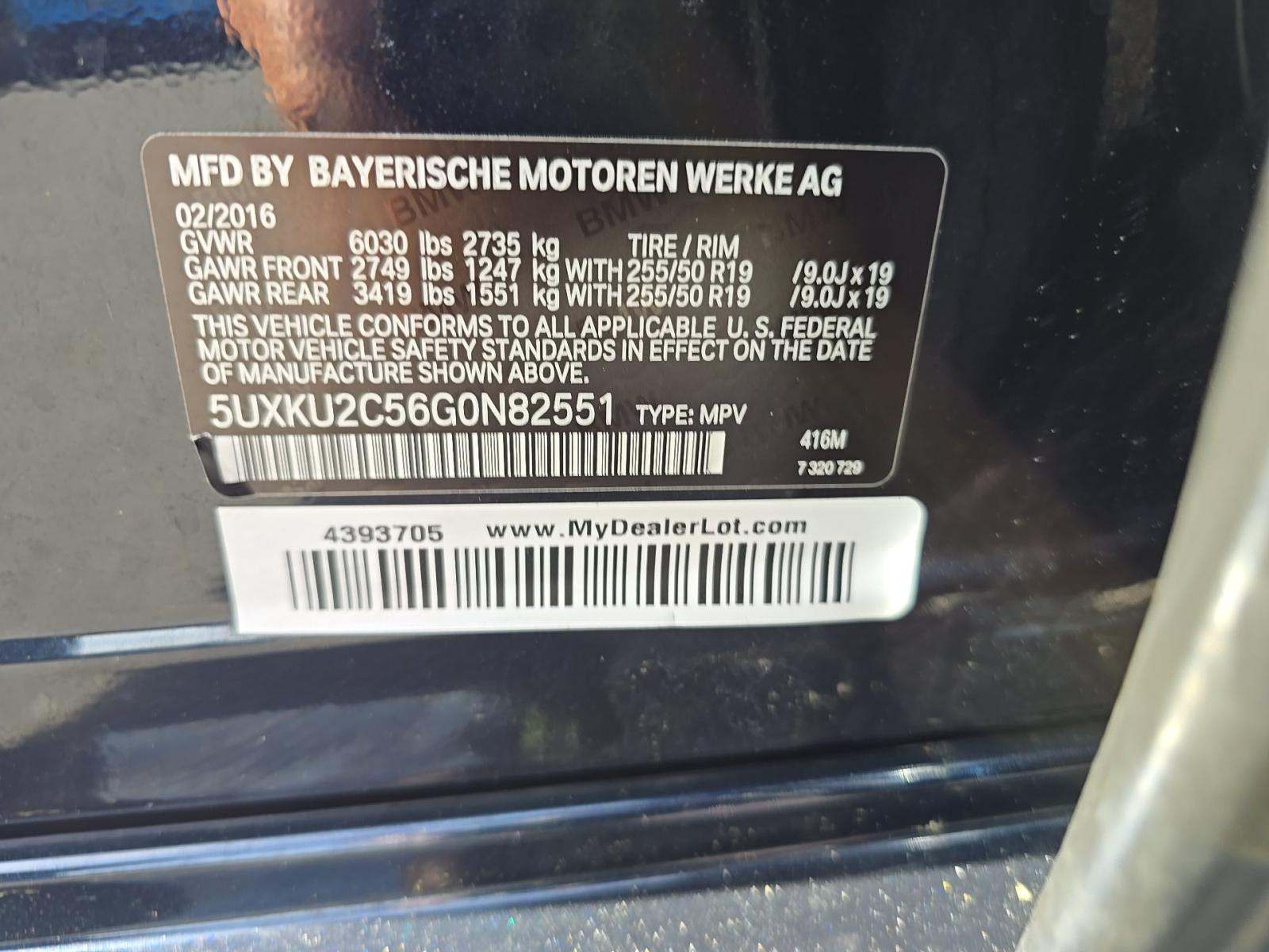 2016 BMW X6 xDrive35i AWD