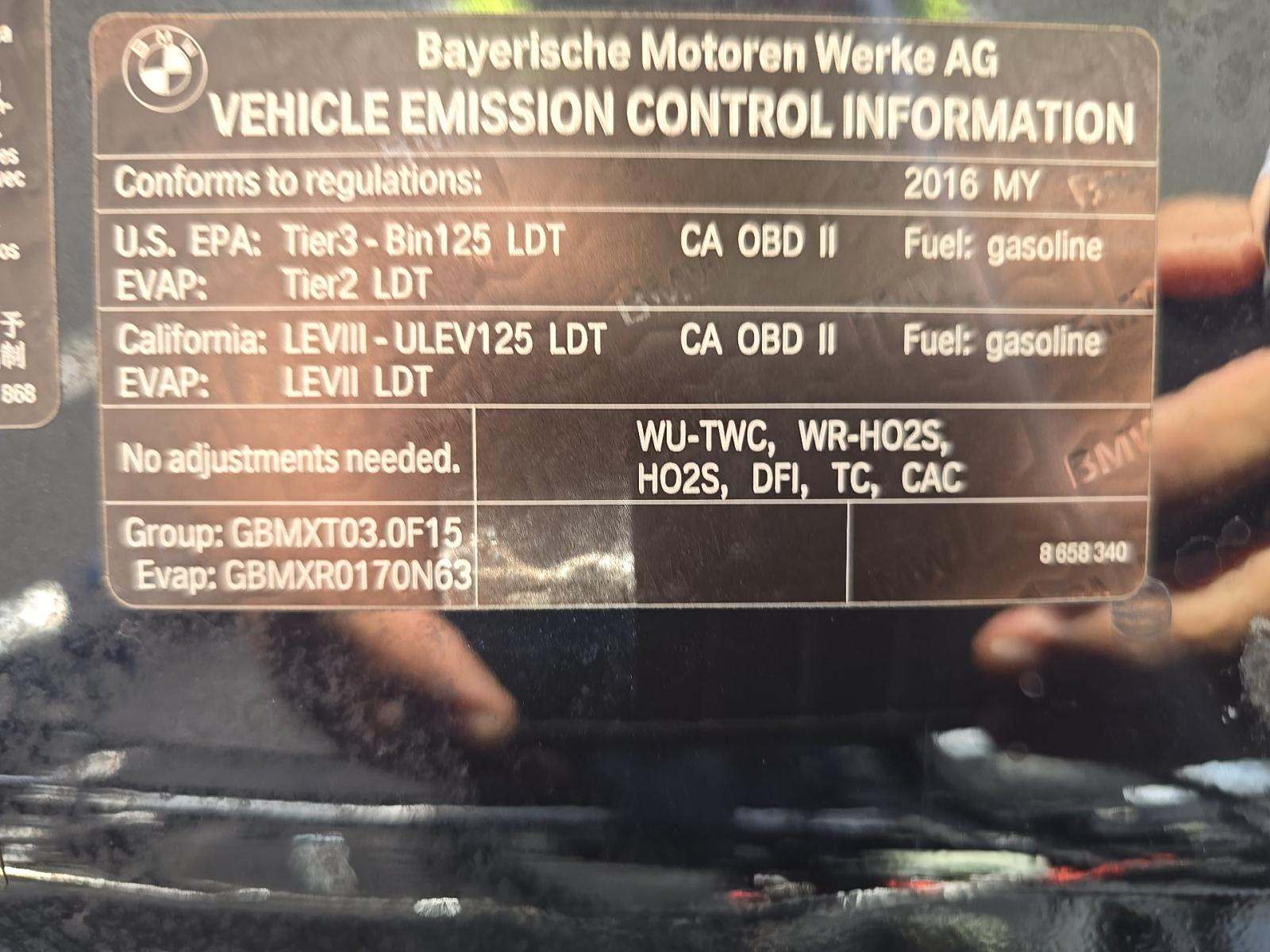 2016 BMW X6 xDrive35i AWD