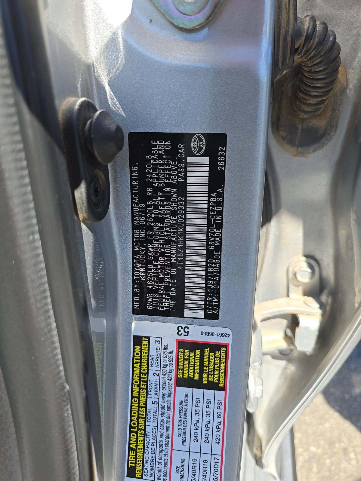 2019 Toyota Camry XSE FWD