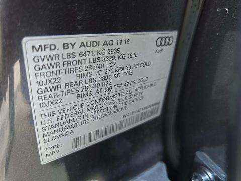 2019 Audi Q8 Premium Plus AWD