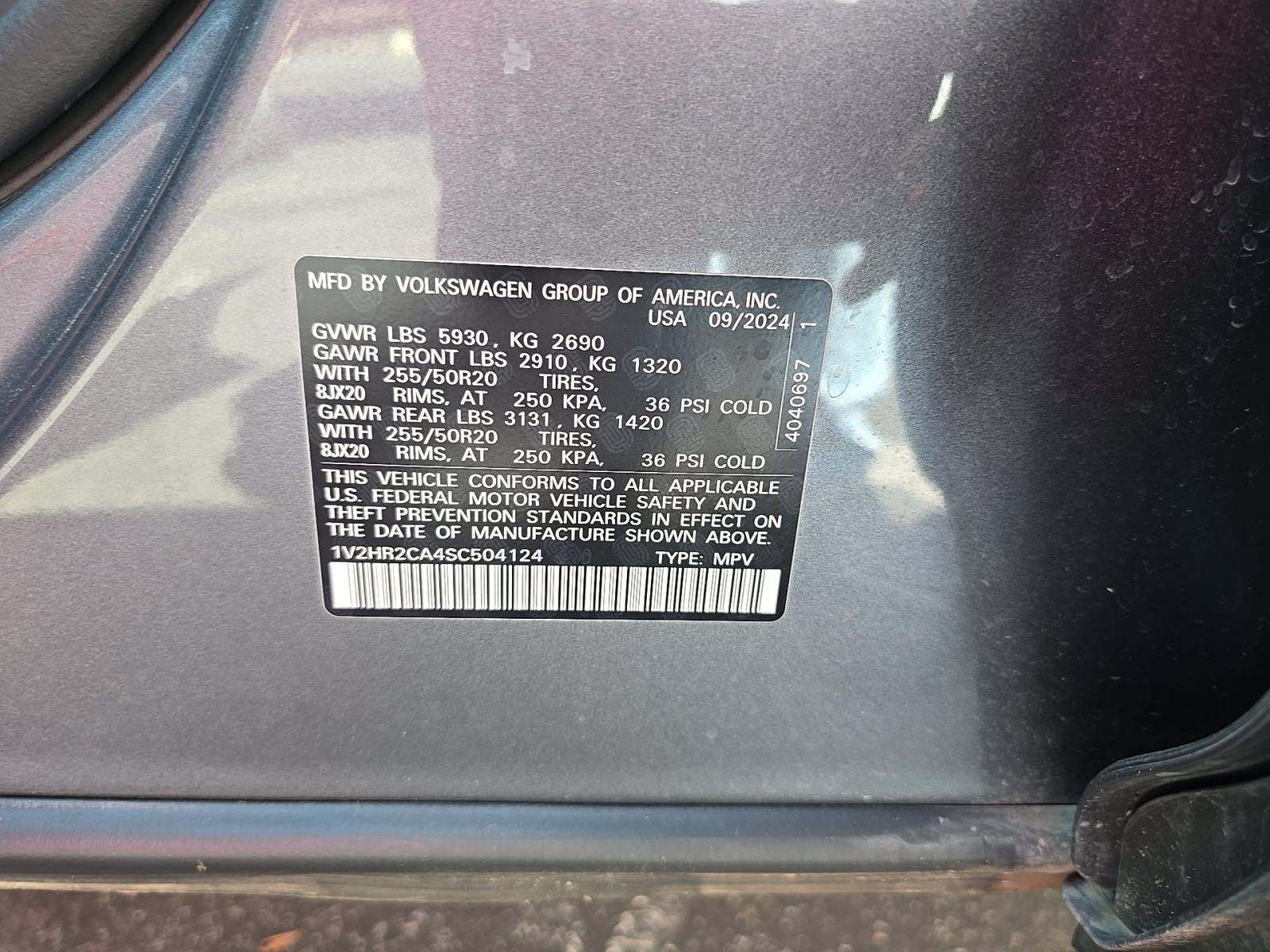 2025 Volkswagen Atlas 2.0T SE AWD