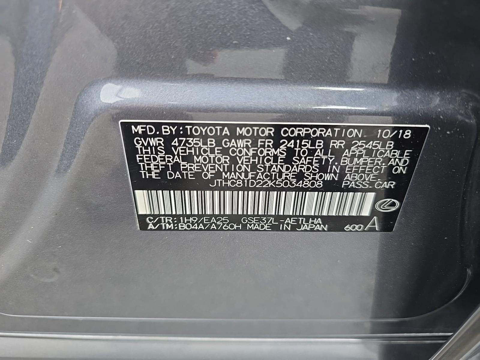 2019 Lexus IS IS 300 F SPORT AWD