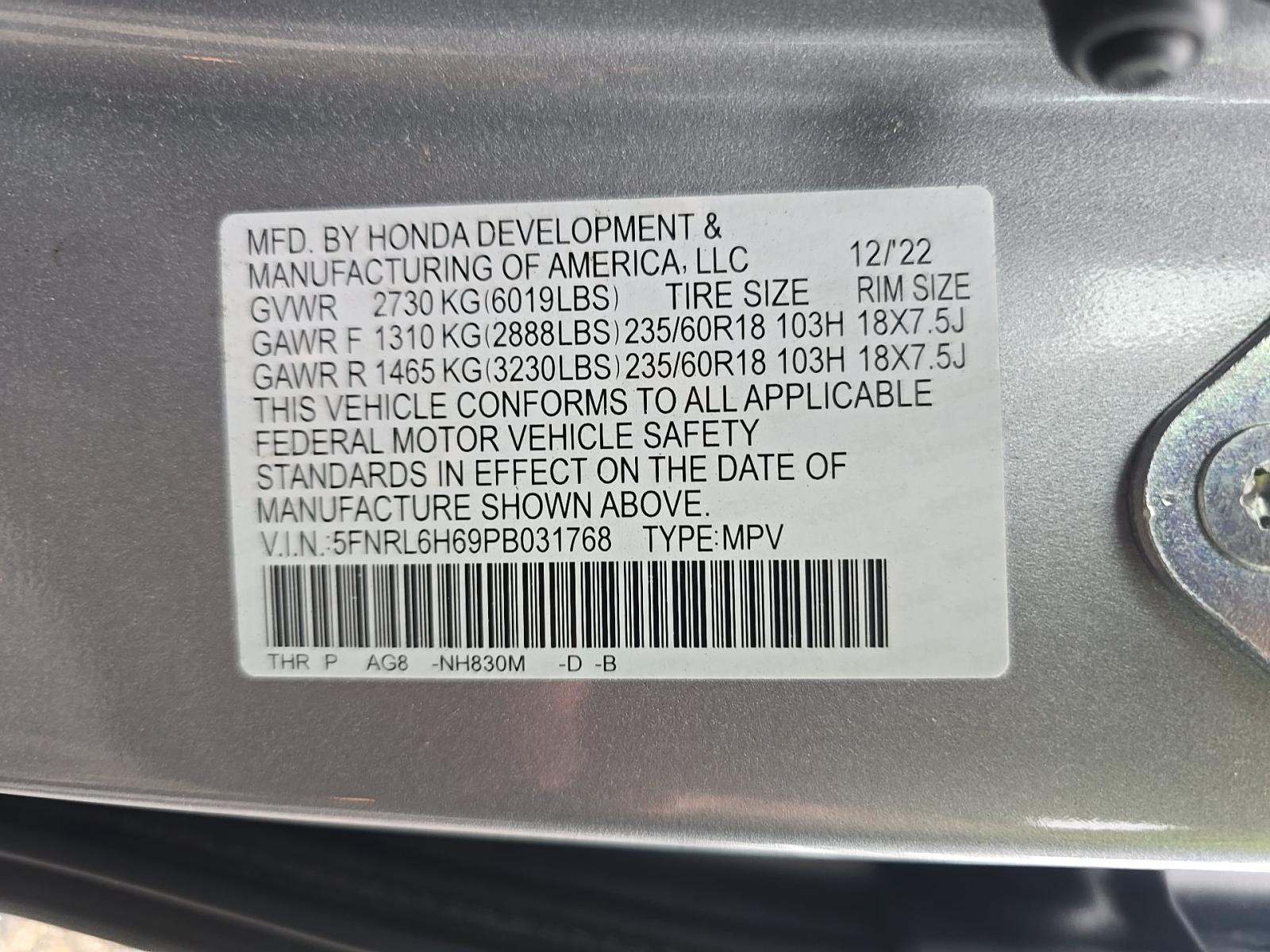 2023 Honda Odyssey EX-L FWD