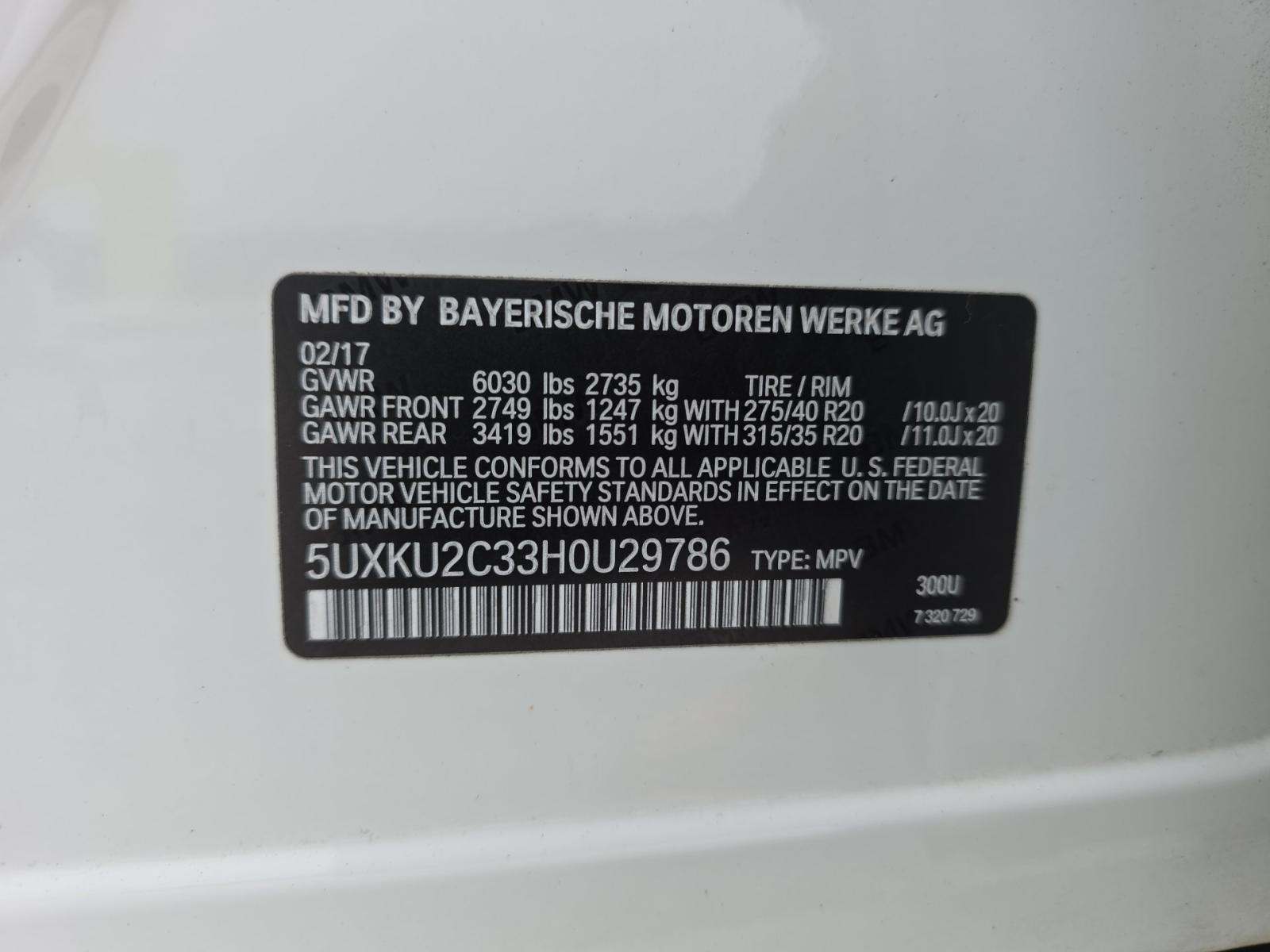 2017 BMW X6 xDrive35i AWD