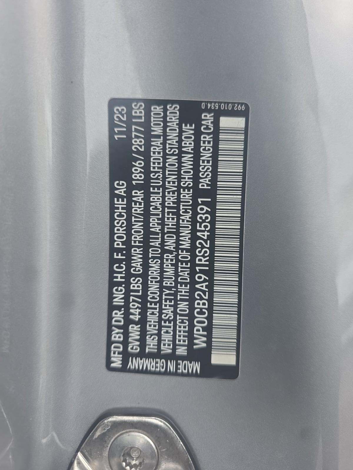 2024 Porsche 911 Carrera S RWD