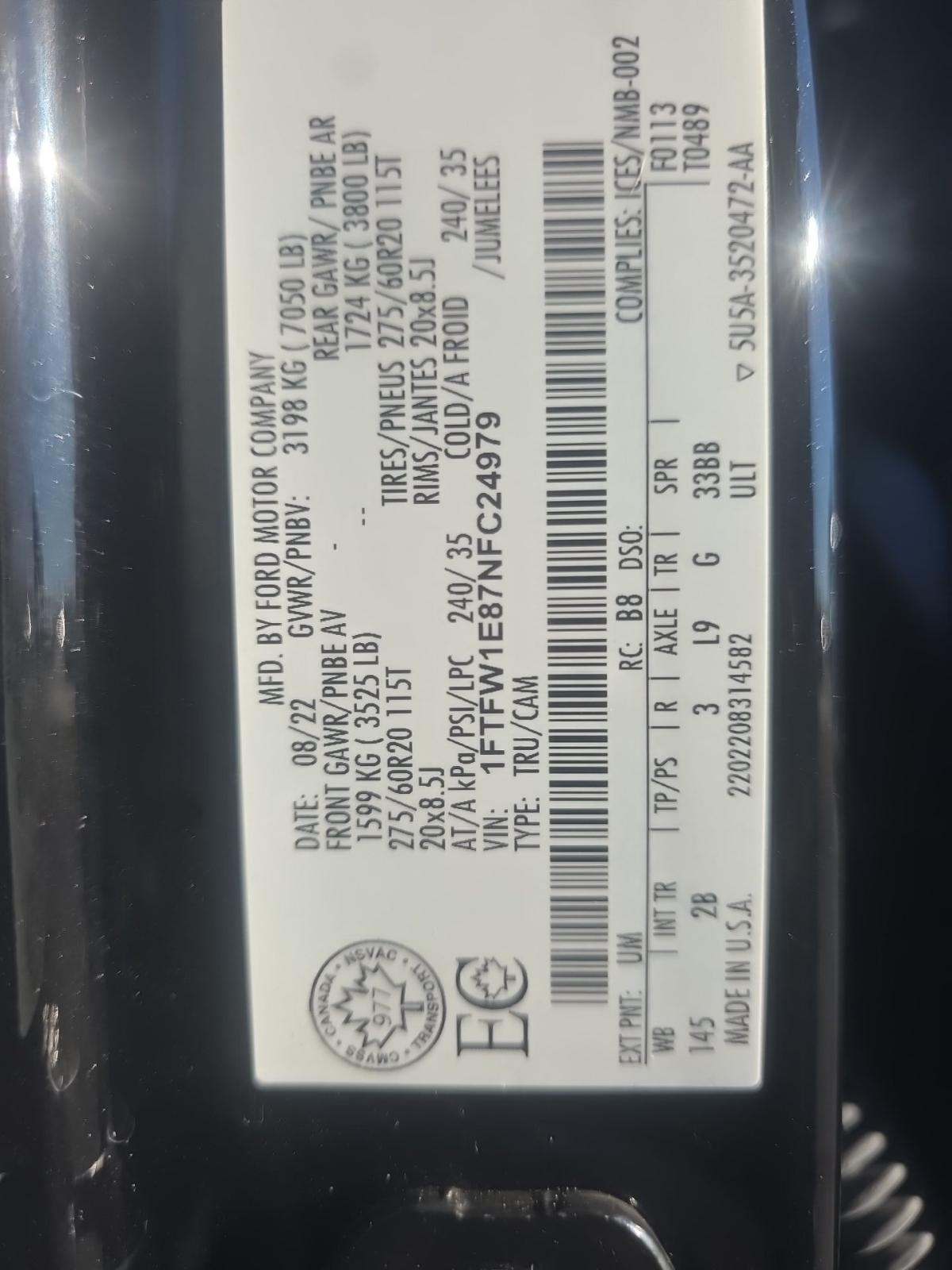 2022 Ford F-150 Lariat AWD