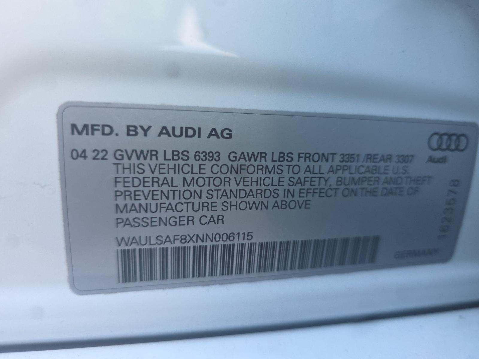 2022 Audi S8 Base AWD