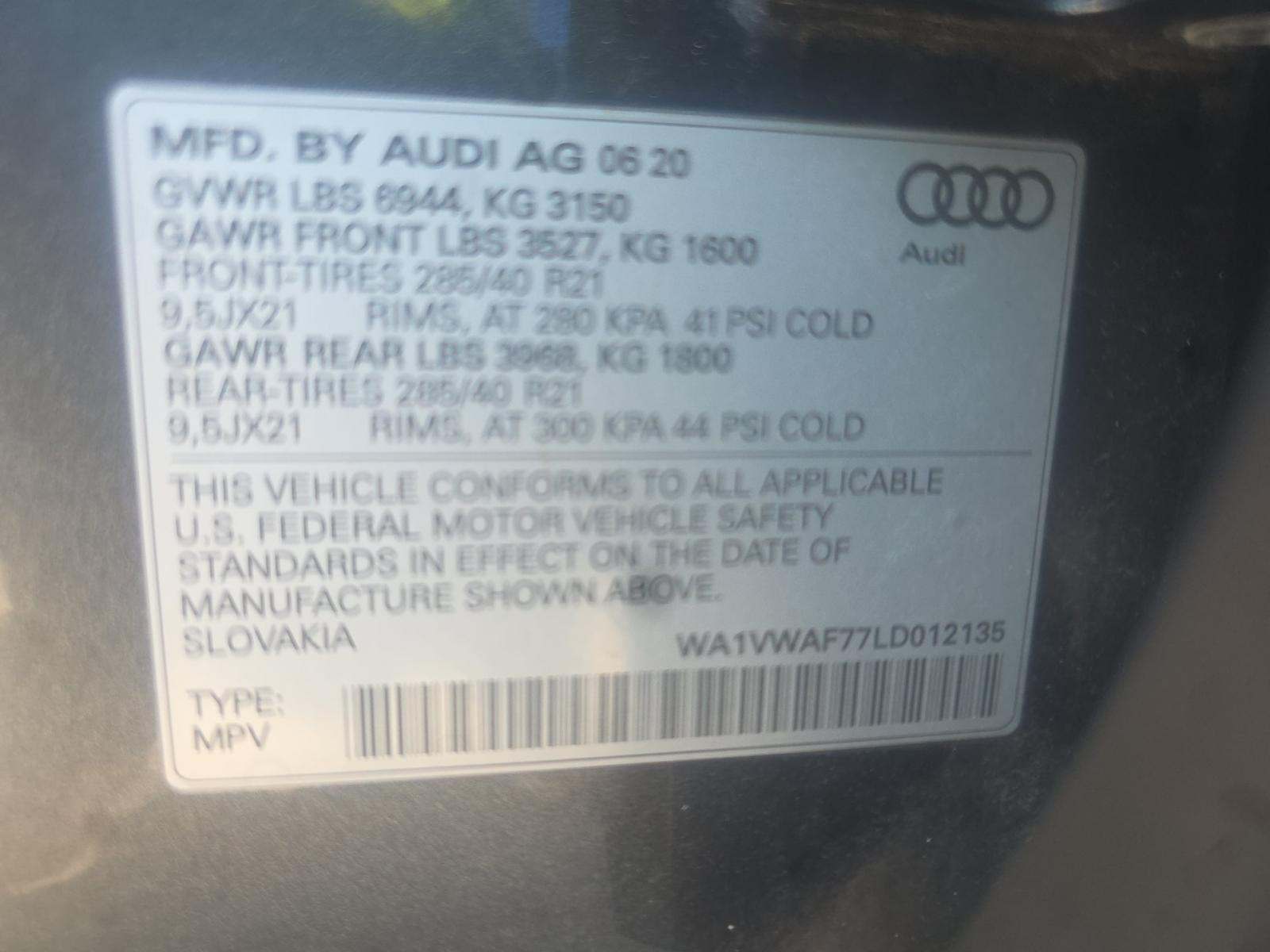 2020 Audi SQ7 Prestige AWD