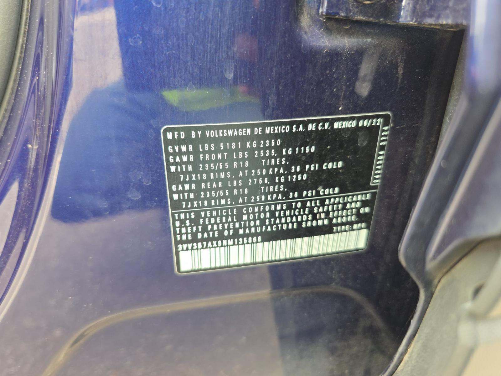 2022 Volkswagen Tiguan 2.0T SE FWD