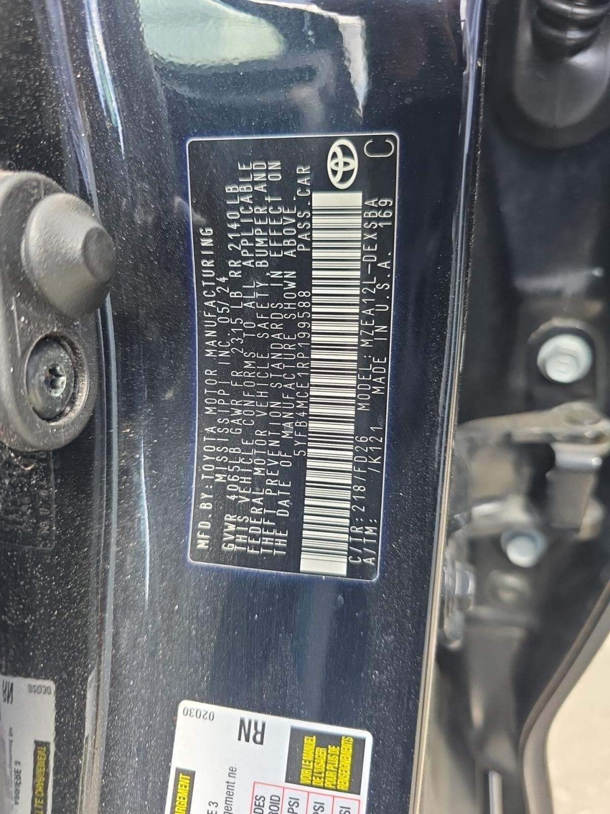 2024 Toyota Corolla Nightshade Edition FWD