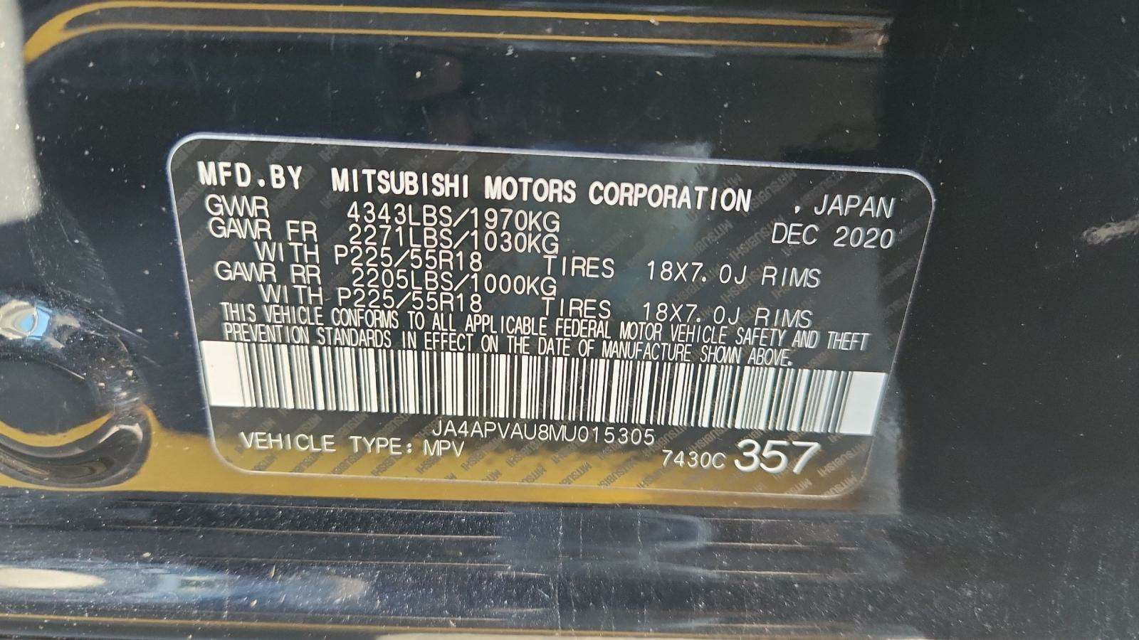 2021 Mitsubishi Outlander Sport SE FWD