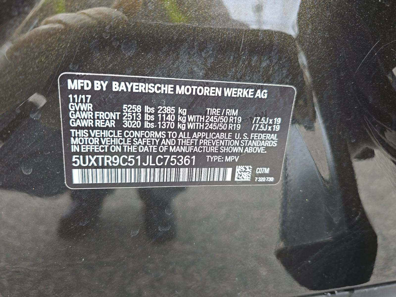 2018 BMW X3 xDrive30i AWD