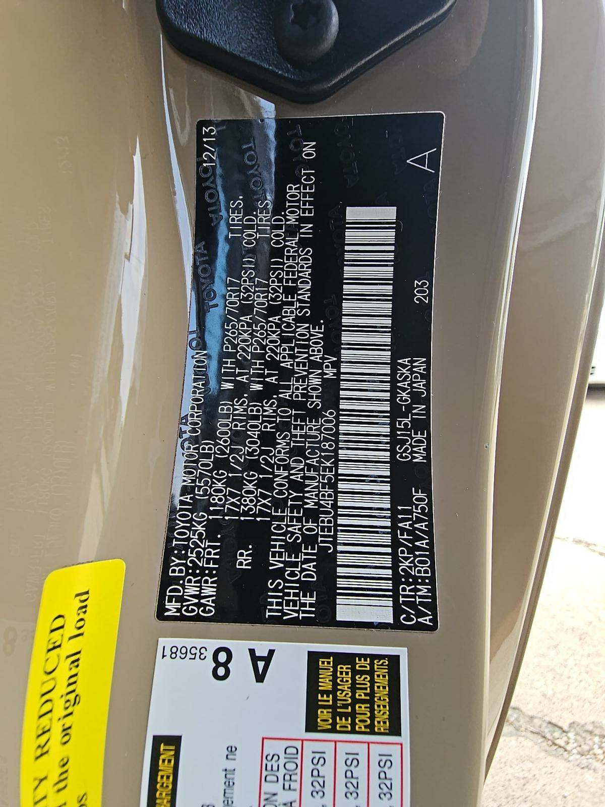 2014 Toyota FJ Cruiser Base AWD