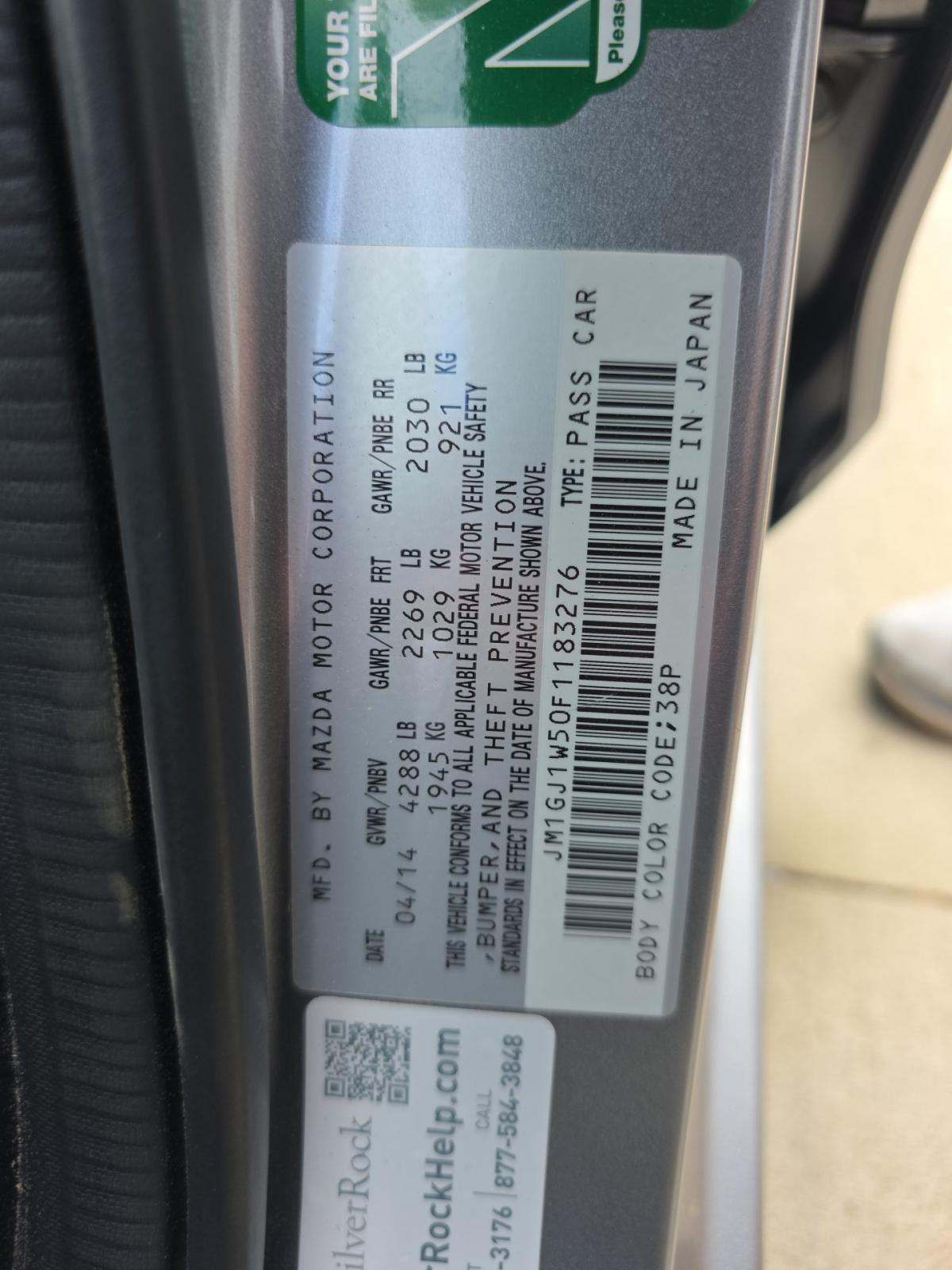 2015 MAZDA MAZDA6 Grand Touring FWD