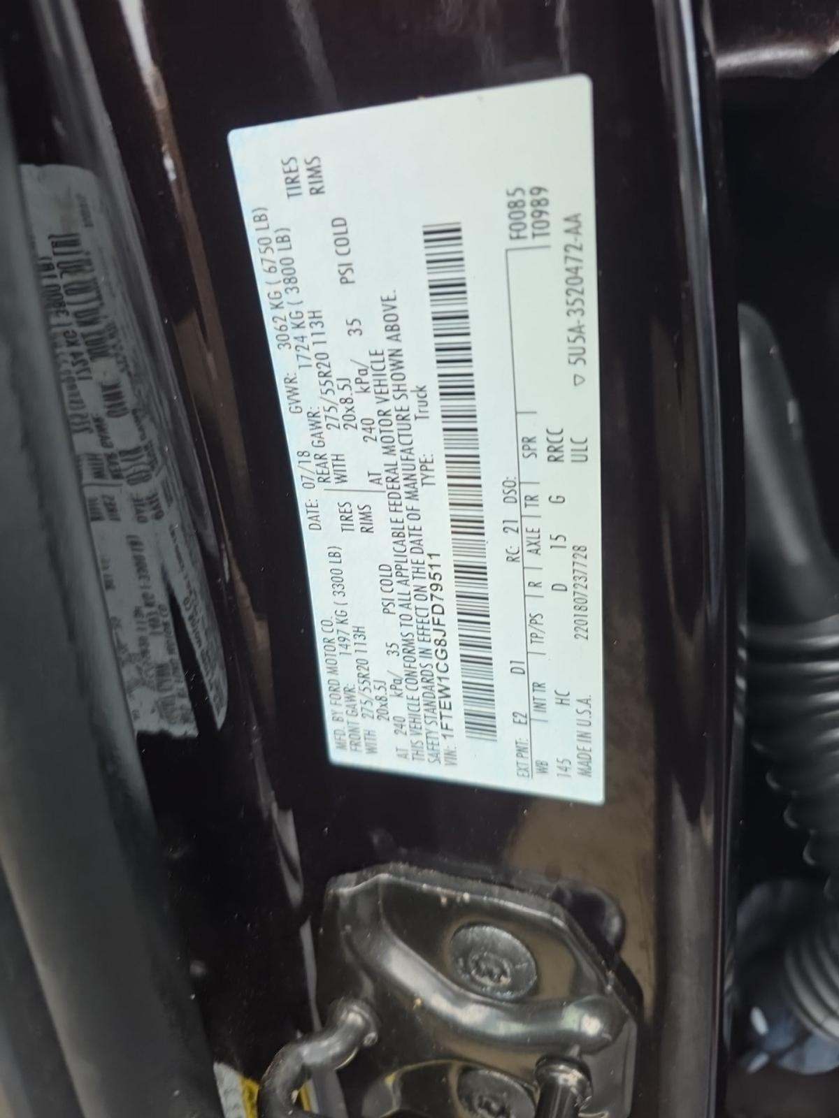 2018 Ford F-150 Lariat RWD