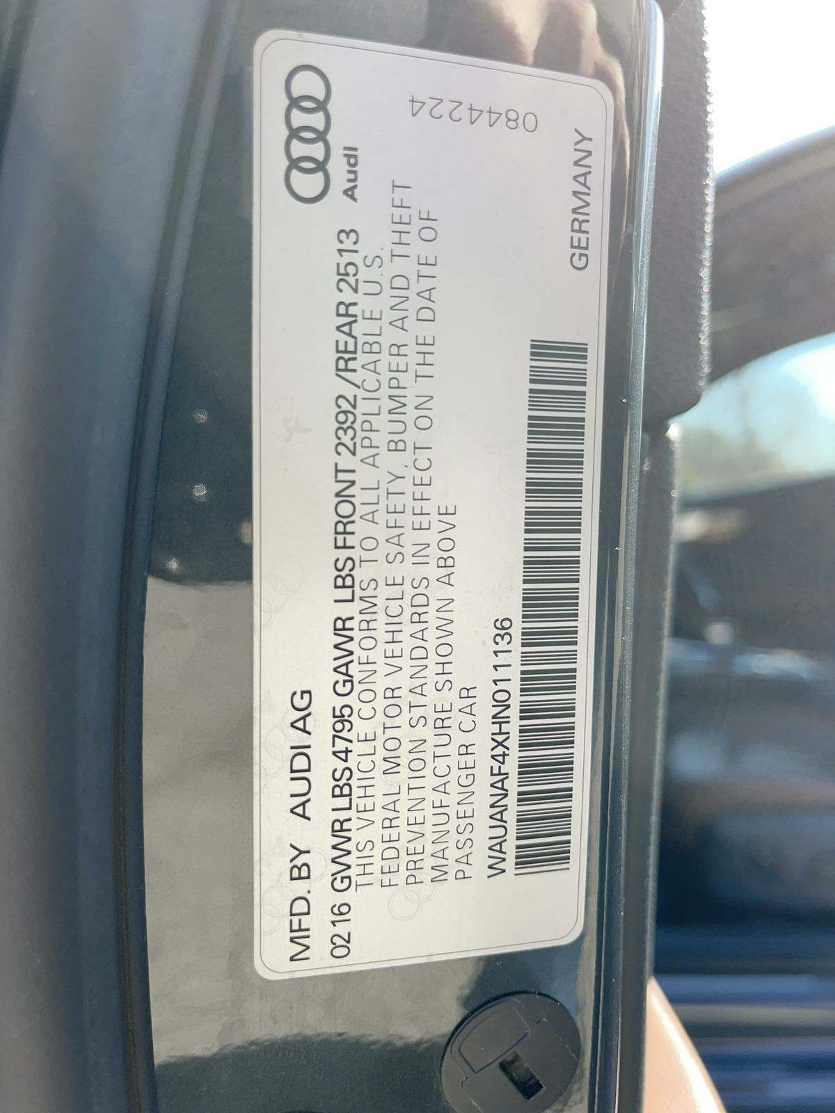 2017 Audi A4 Premium AWD