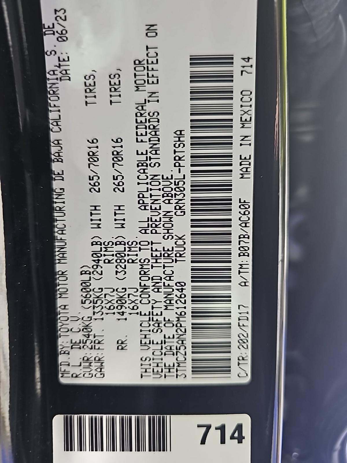 2023 Toyota Tacoma TRD Off-Road AWD