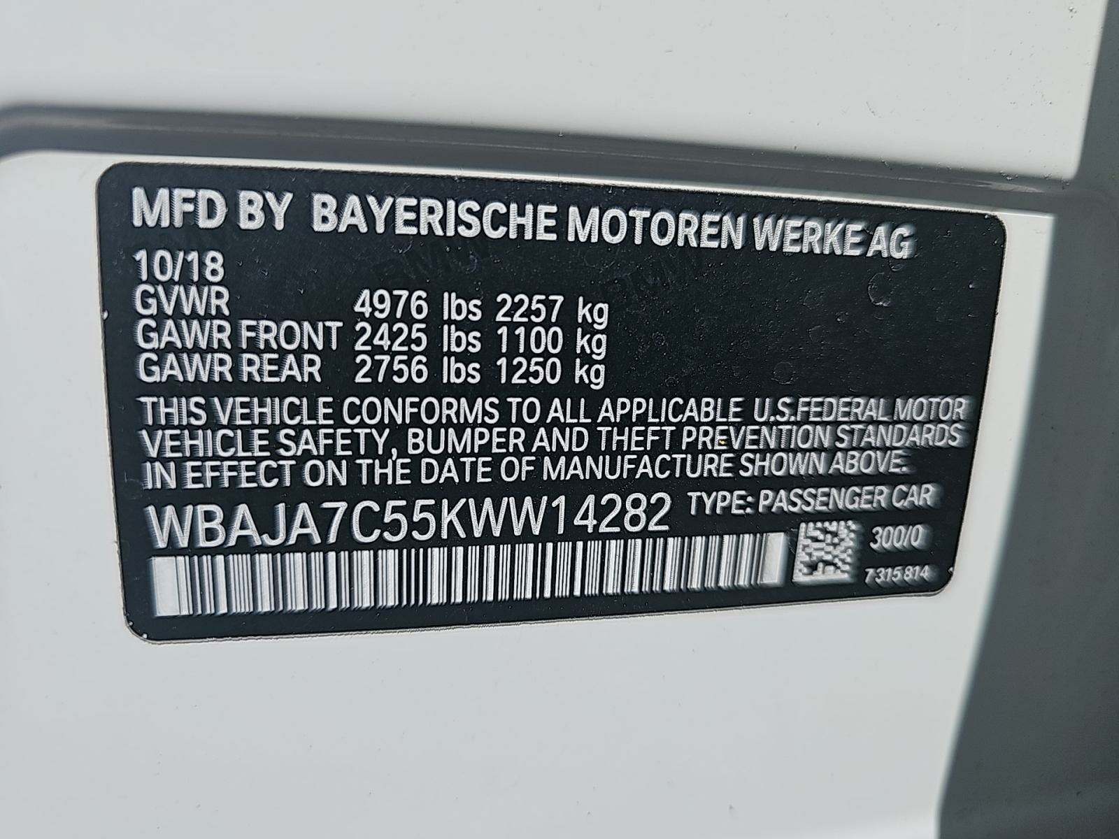 2019 BMW 5 Series 530i xDrive AWD