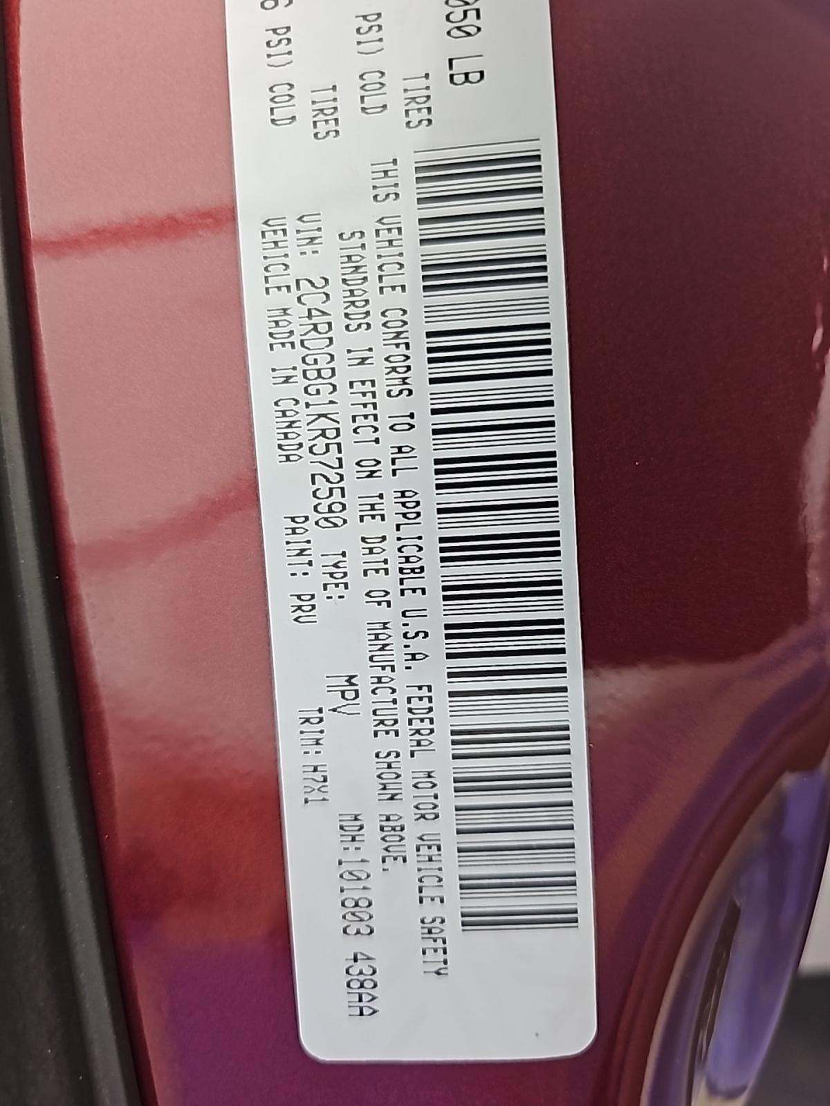 2019 Dodge Grand Caravan SE FWD