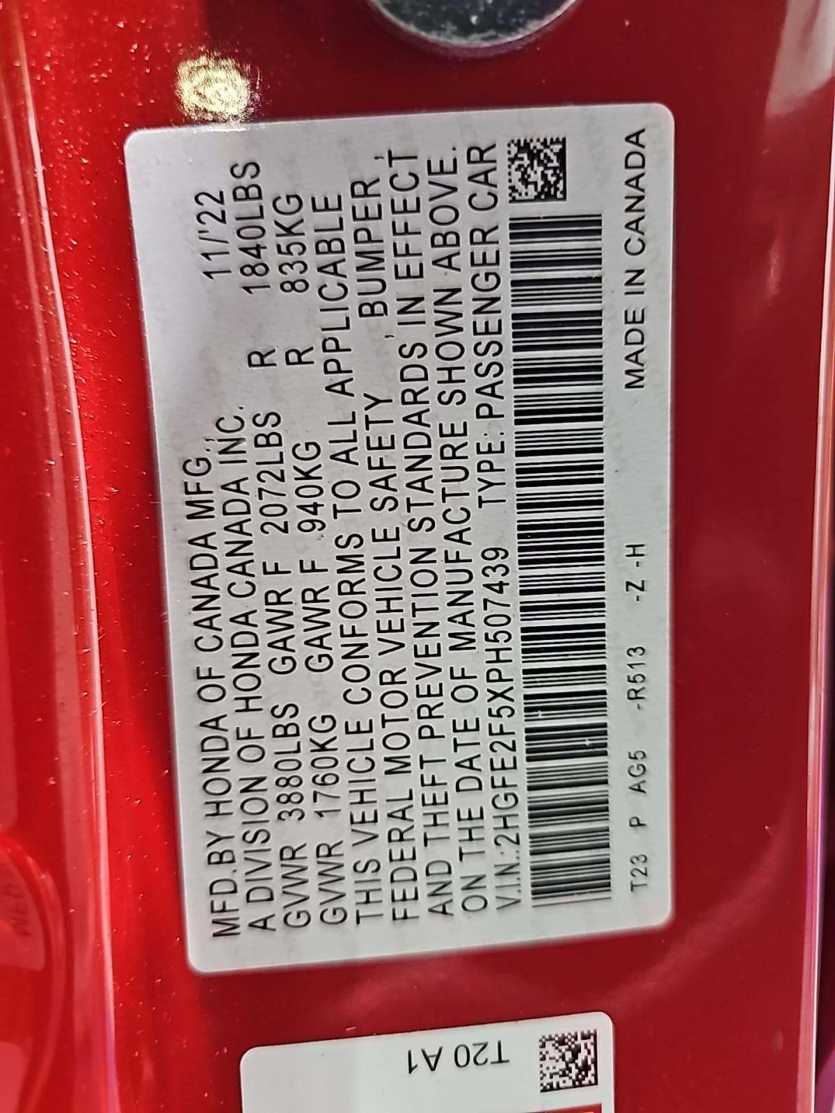 2023 Honda Civic Sport FWD