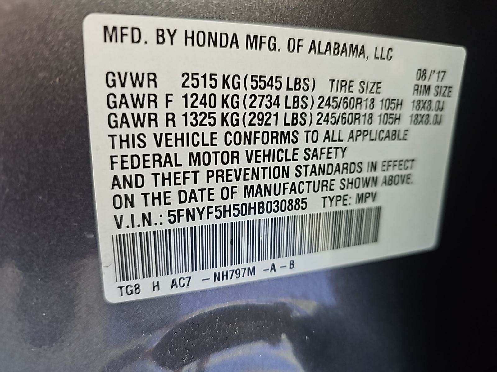 2017 Honda Pilot EX-L FWD