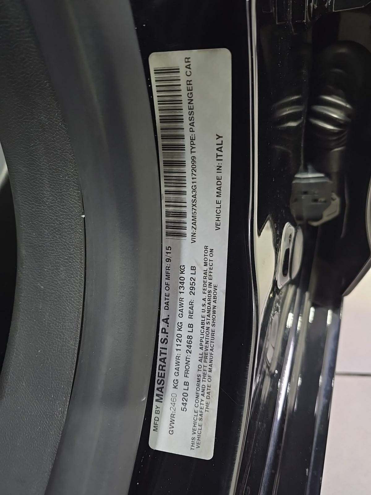 2016 Maserati Ghibli Base RWD