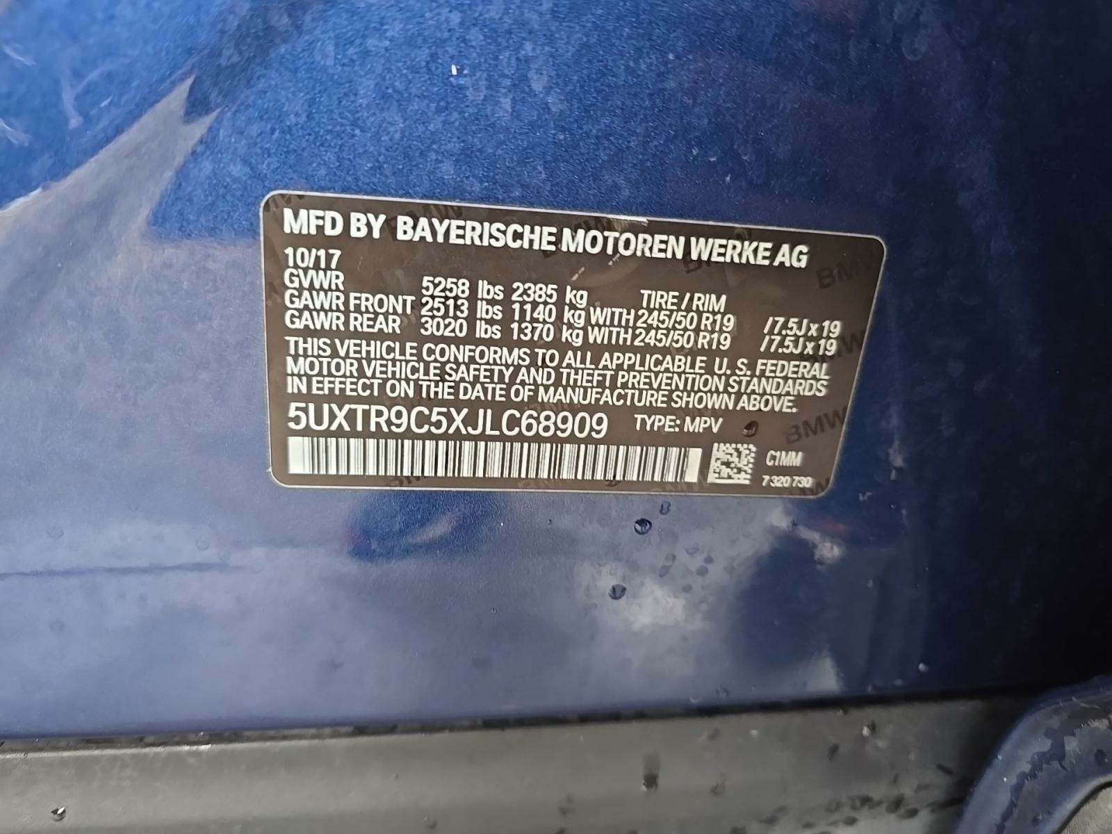 2018 BMW X3 xDrive30i AWD