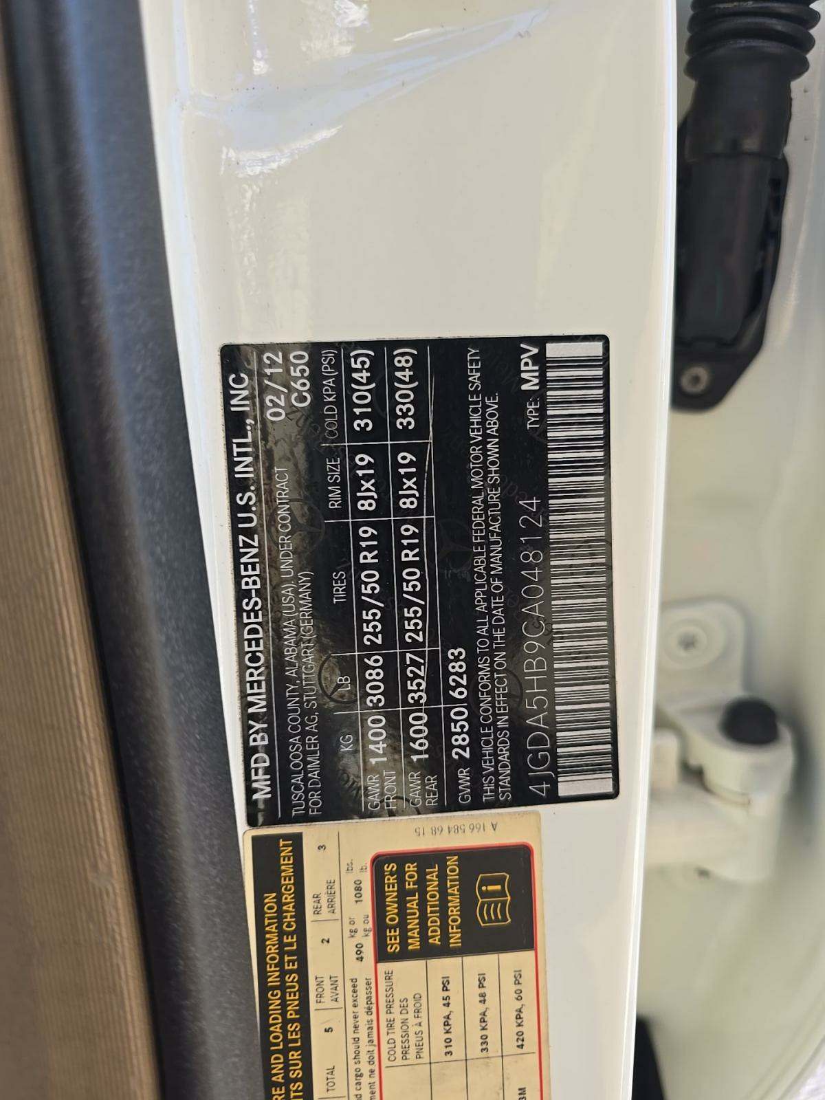 2012 Mercedes-Benz M-Class ML 350 AWD