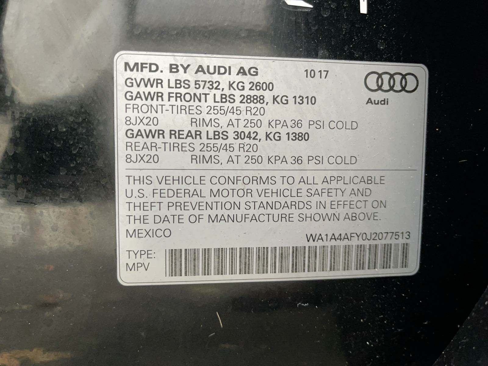2018 Audi SQ5 Premium Plus AWD
