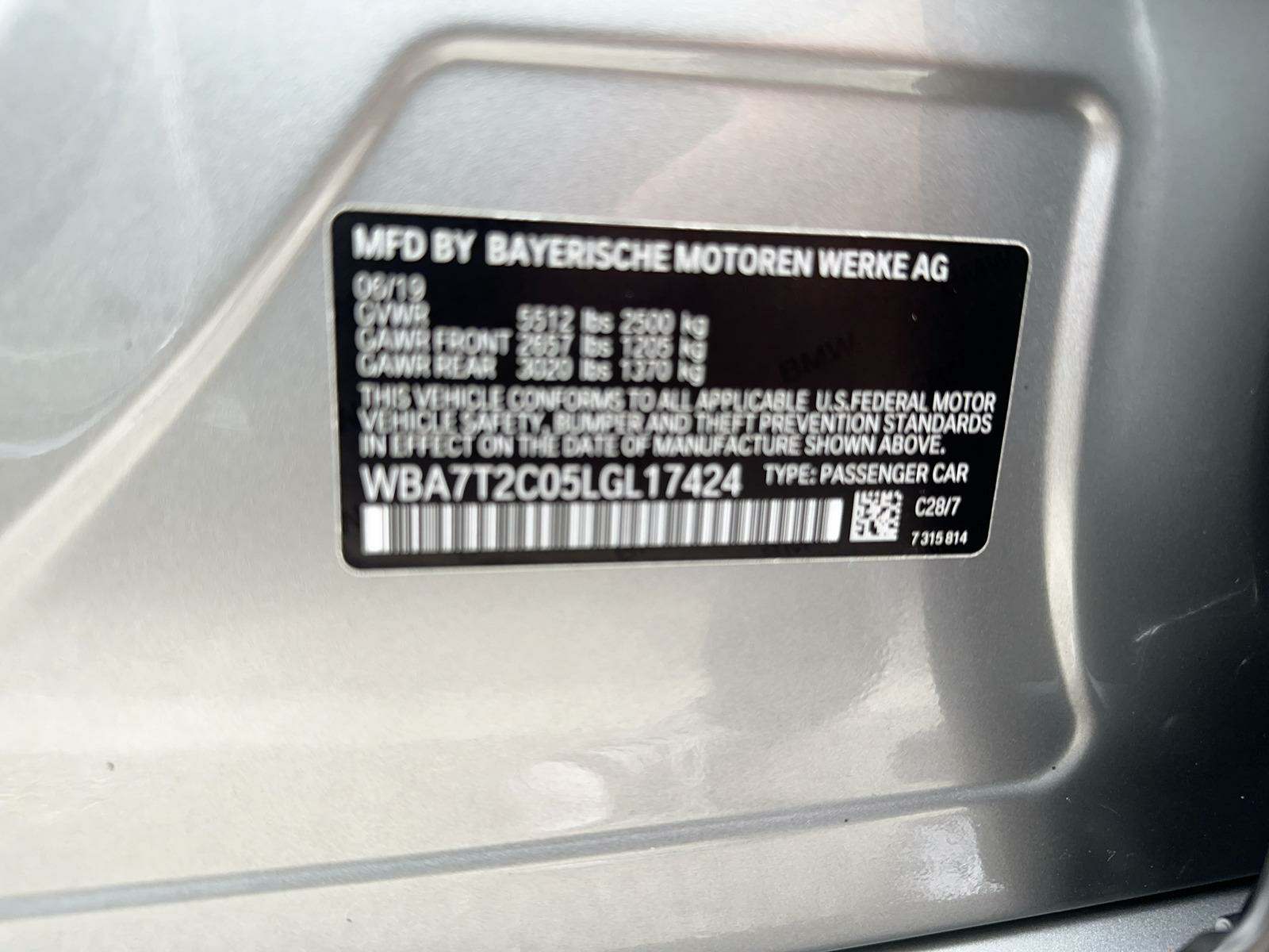 2020 BMW 7 Series 740i M SPORT LINE RWD