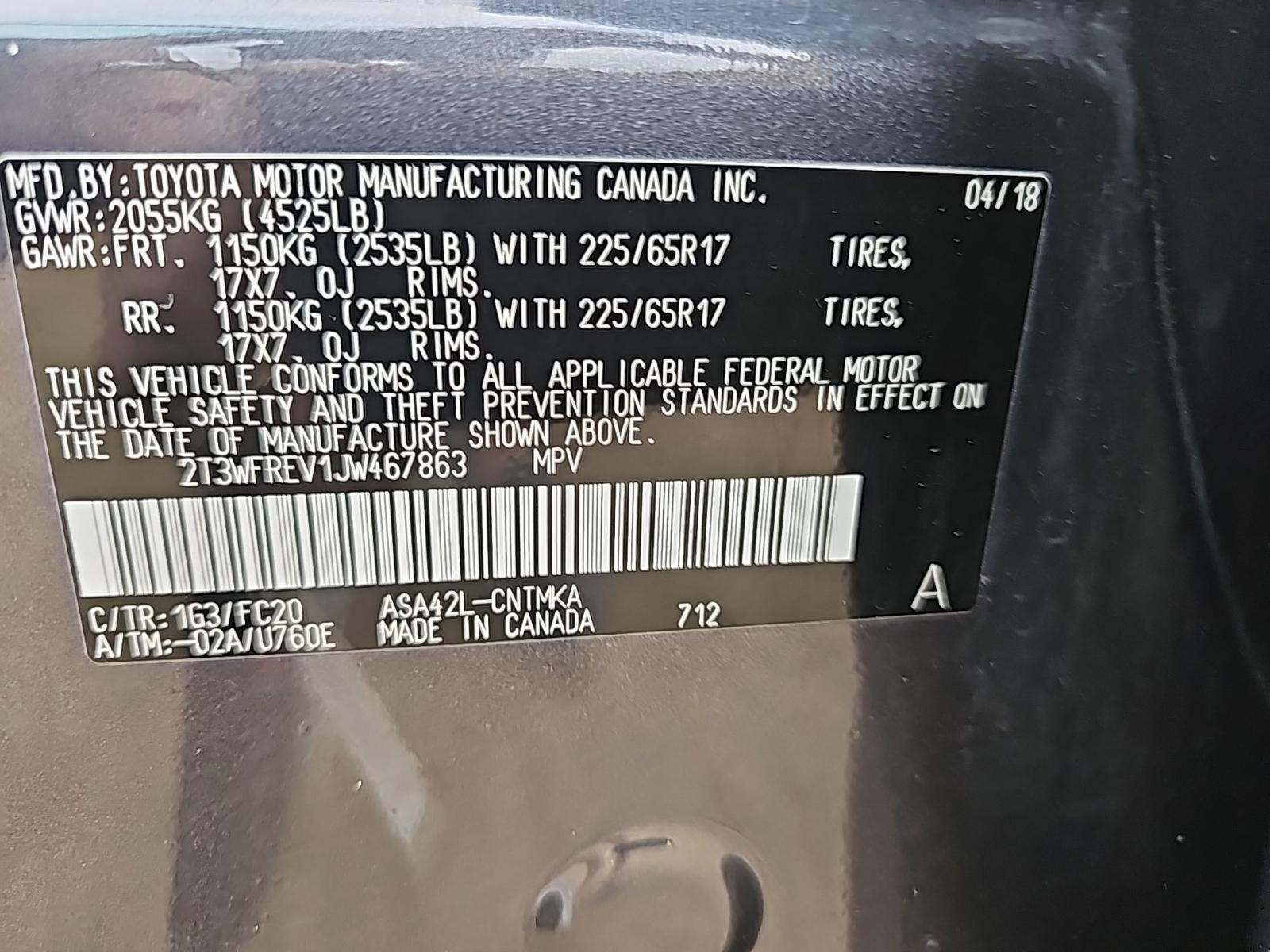 2018 Toyota RAV4 XLE FWD