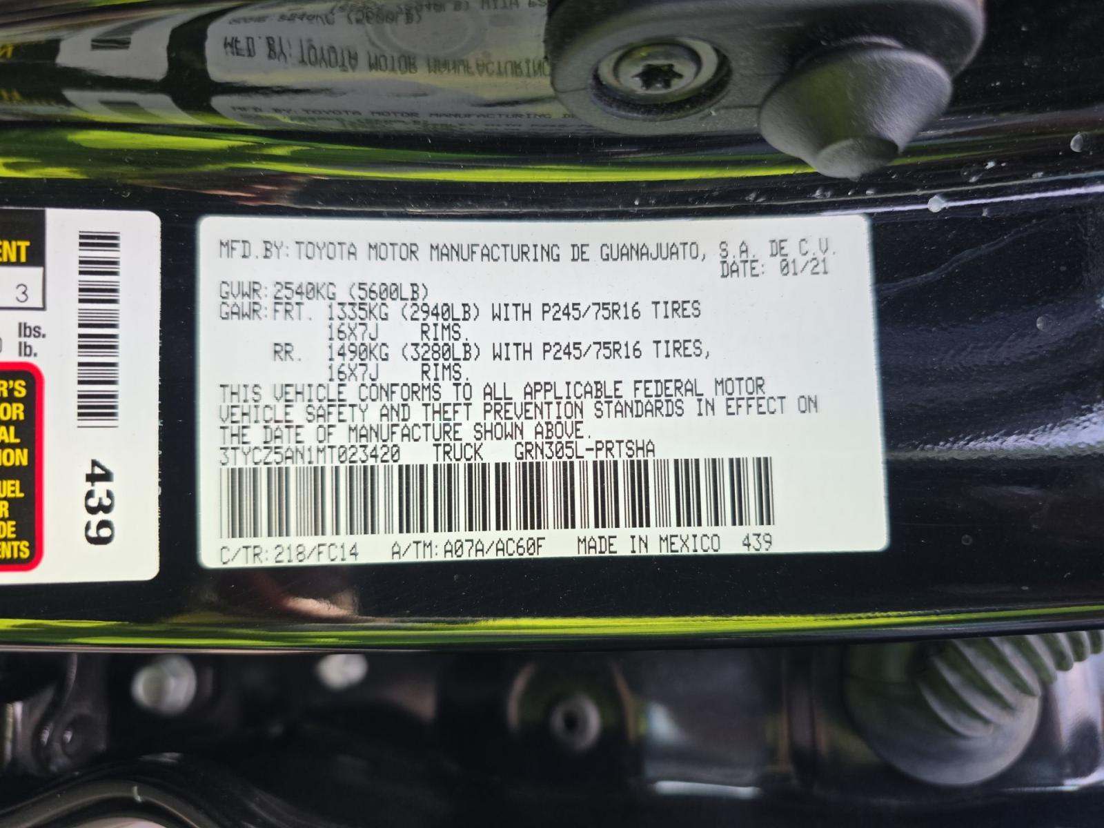 2021 Toyota Tacoma SR5 AWD