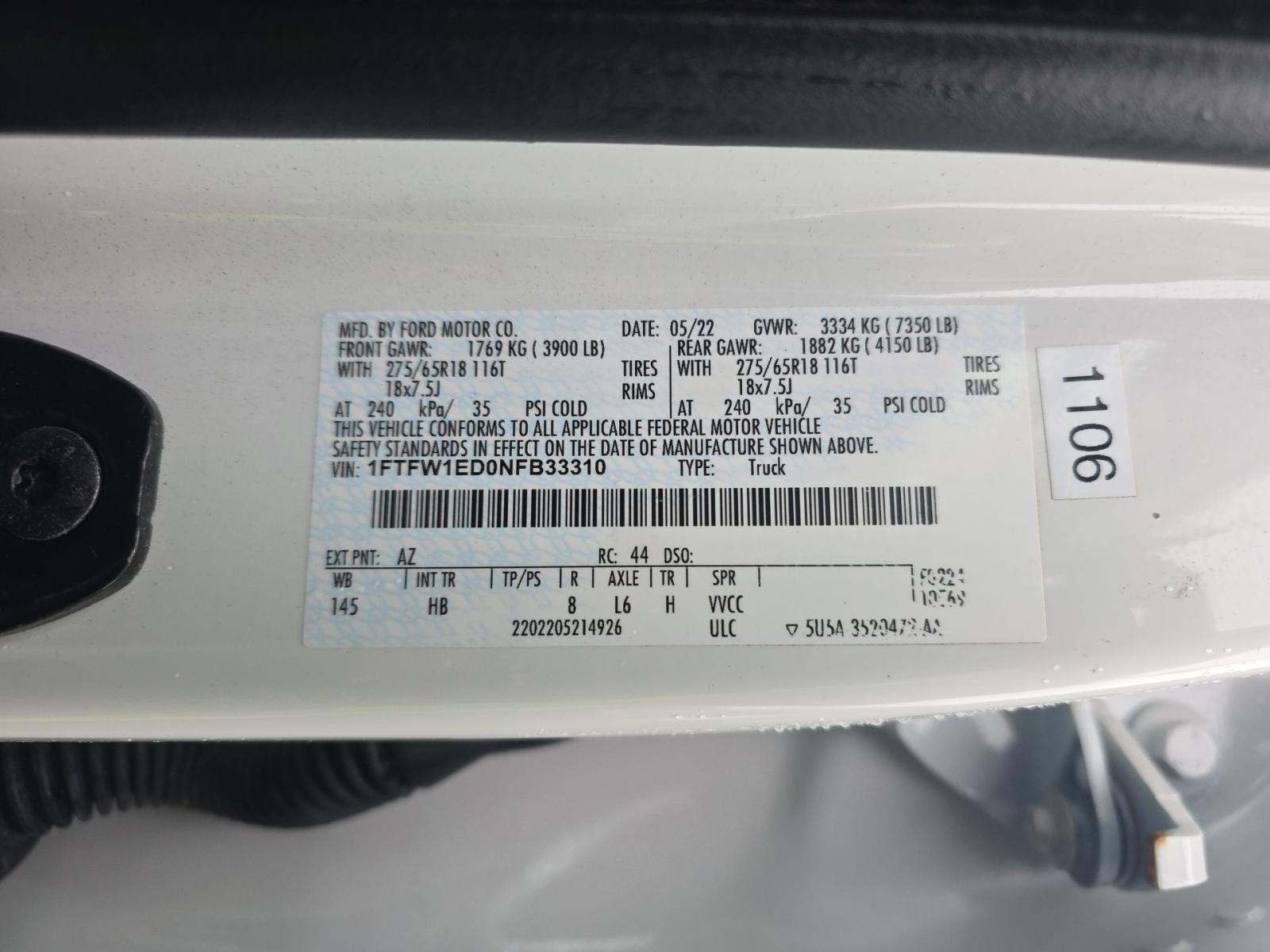 2022 Ford F-150 Hybrid Lariat AWD