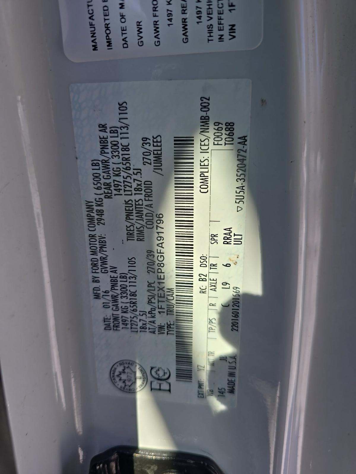 2016 Ford F-150 XLT AWD