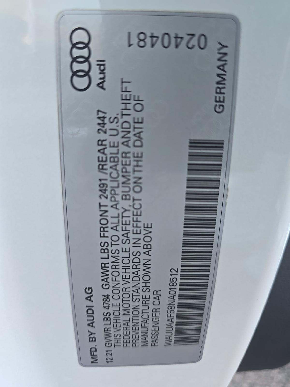 2022 Audi A5 Prestige AWD