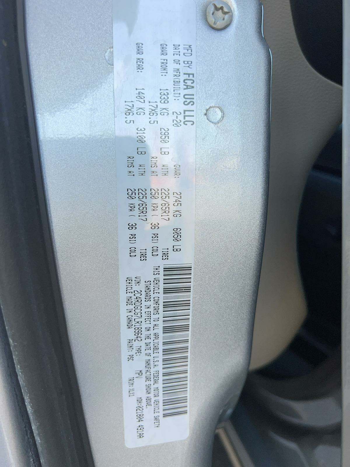 2020 Dodge Grand Caravan SXT FWD