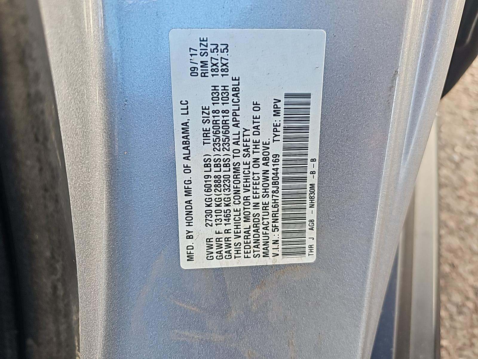 2018 Honda Odyssey EX-L FWD