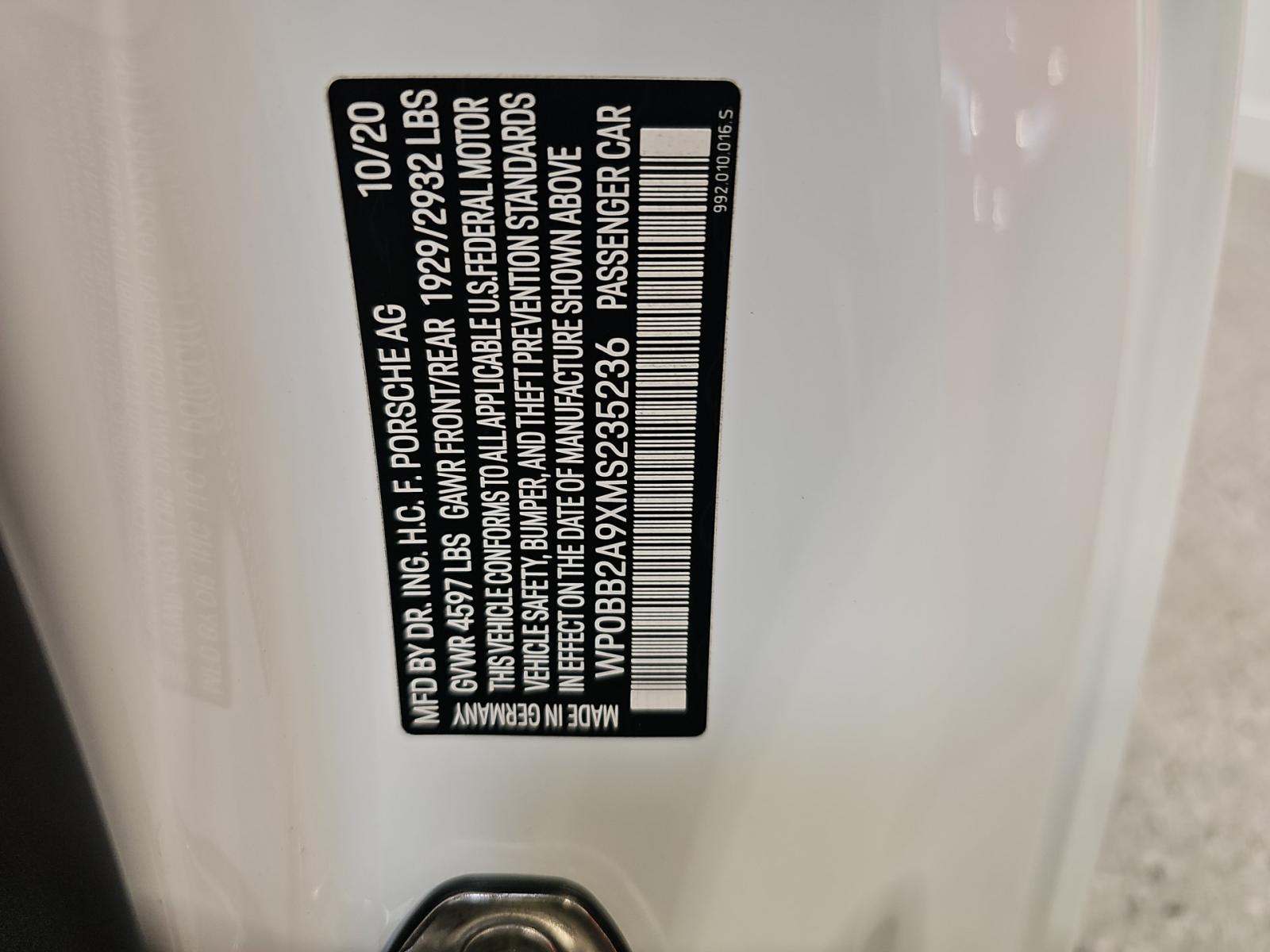 2021 Porsche 911 4S Targa AWD